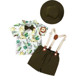 Baby Boy Summer Outfit Infant Boy Shorts Sets Toddler Suspenders Outfit Baby Boy Clothes
