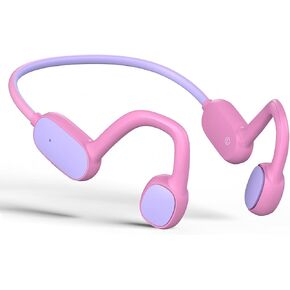 Kids Headphones, Bluetooth 5.2 Air Conduction Open Ear Headphones, 85dB Volume Limiting, Stereo Sound with Mic, IPX5 Waterproof, 20H Playtime, Perfect for School and Outdoor Activities-Blue