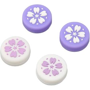 4Pcs Thumb Grip for Switch for Switch Lite Console Joystick, Cute Cherry Blossom Soft Silicone Anti Slip Joystick , Analog Stick Grips Covers for Switch