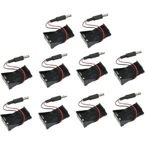 10pcs Two Wire Leads Spring Clip 9V Battery Holder Case Storage Box
