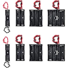 10pcs 2 AA Battery Holder with Switch 2X 1.5V AA Battery Holder Case with Wire AA Battery Holder with ON/Off Switch