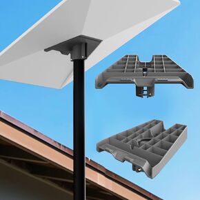 Starlink Gen 3 Pipe Adapter, Starlink Pole Mount 39mm/1.53in for Starlink Gen 3 Standard Dish, Starlink Mounting Kit V3 Plate Roof Mount, Windproof - Grey