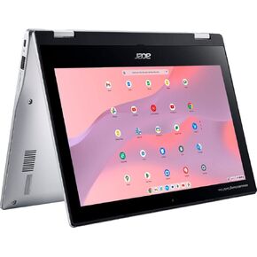 جهاز كمبيوتر محمول Acer Chromebook Spin 311 قابل للتحويل 2 في 1، شاشة لمس IPS عالية الدقة 11.6 بوصة، معالج MediaTek MT8183C ثماني النواة، ذاكرة الوصول العشوائي 4 جيجابايت، 64 جيجابايت eMMC، كاميرا ويب، 10 ساعات بيتاري، نظام تشغيل Chrome، كابل USB فضي نقي/