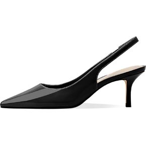 Women's Kitten Heel Slingback Pointed Closed Toe Pumps Dress Shoes for Women Low Stiletto Heels for Women Comfy Dressy Heels