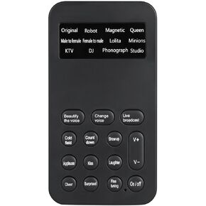 Lancoon Voice Changer، بطاقة صوت صغيرة مع وظيفة مراقبة الضبط الدقيق 8 تأثيرات صوتية التوصيل والتشغيل المحمولة لأجهزة الكمبيوتر المحمول والكمبيوتر المحمول واستوديو التسجيل (أسود) in Kuwait