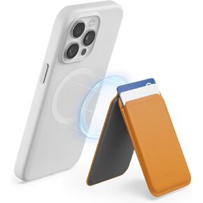 MOFT MagSafe Wallet, Card Holder Fit 1-2 Cards, Strong Magnetic Wallet with Angle Adjustment, MOVAS Vegan Leather Phone Wallet for iPhone 15/14/13/12 Series, Jet Black in Kuwait