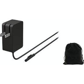 Microsoft Original Surface Charger 24W Power Supply Compatible with Microsoft Surface Go 3, Surface Go 2, Surface Go, Surface Pro X, Black
