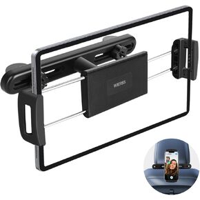 Tablet iPad Holder for Car Headrest Back Seat, [Super Stable No Noise] Tablet Mount Car Holder BackSeat for Kids Road Trip Essentials, for All 4.7"-13" Tablet iPad Pro Air Mini Galaxy Fire