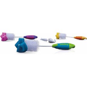 Nuby, Baby Bottle and Nipple Brush with Sponge Tip and Hook Base, Colors May Vary