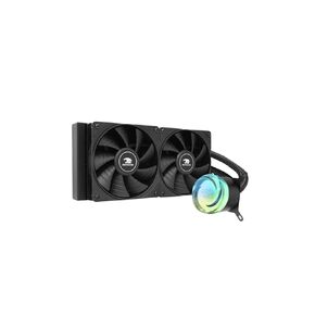 iBUYPOWER AW4 360mm Radiator CPU AIO Liquid Cooler, 3X 120mm Core Fans, RGB Display, Fan Speed 700-2000 RPM, Airflow Volume 65 CFM, Intel 1700/1150/1151, AMD AM5/AM4 - Black