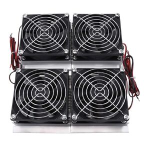Walfront 240W High Performance Semiconductor Refrigeration Thermoelectric Peltier Cold Plate Cooler with Fan, Black, Electrical Accessories