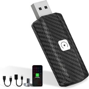 Wireless CarPlay Adapter for Apple iPhone iOS 12+ Small Car Play Dongle for OEM Wired CarPlay Car Model 2017+, CFBlack in Kuwait