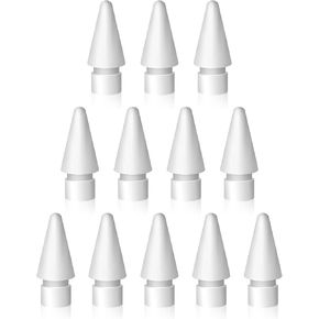 Replacement Tips for Apple Pencil 1st and 2nd Generation, No Wear Out Fine Point Precise Control Stylus Pen for Ipad Pro/Air/Mini, White, 4 Pack