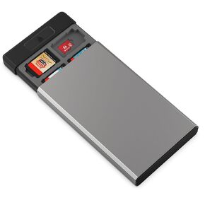 HEIYING Switch Game Card Case for Nintendo Switch/Switch OLED/Switch Lite Game Card or Micro SD Memory Card, Metal Switch Game Holder with 20 Game Card Slots and 20 Micro SD Card Slots.