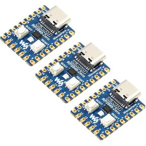 waveshare RP2040-Zero High-Performance Pico-Like MCU Board Based On Raspberry Pi Microcontroller RP2040 Castellated Module Allows Soldering Direct to Carrier Boards-3pcs