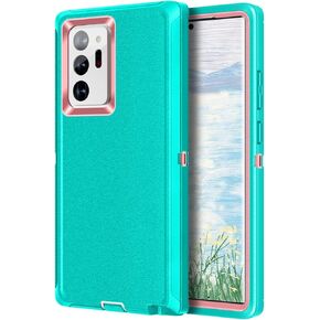 for Galaxy S21 Ultra Case,3 in 1 Shockproof Heavy Duty Protection Case(No Screen Protector),Non-Slip Drop/Dust Proof Layer Protective Cover Case for Samsung Galaxy S21 Ultra 5G,Green/Blue