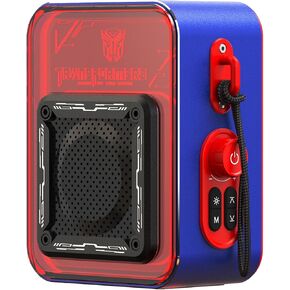 Transformers Portable Bluetooth Speakers with Colorful Lights 5W Travel Bluetooth Speaker Wireless Tf Card Sd Aux Dual Pairing for Girls Boys Women Men Friends (Gray)