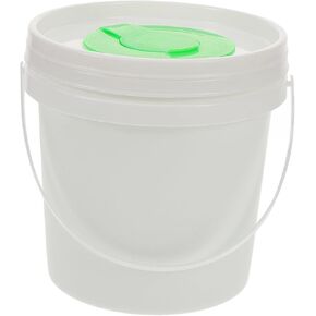 Amosfun Bucket Plastic Wipes Dispenser Wipes Container for Bathroom Wipes Holder for Bathroom Diaper Wipe Holder Wipe Holder for Bathroom Round Wipes Container Refillable