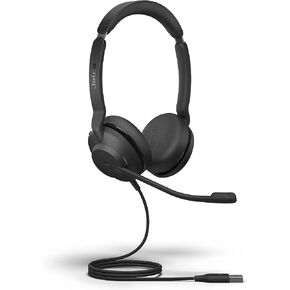 Jabra Evolve2 30 SE Wired Stereo Noise-Cancelling Headset - Features 2-Microphone Call Technology and USB-A Cable - MS Teams Certified, Works with All Other Platforms - Black