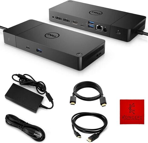 WD19TBS DELL Thunderbolt Dock Bundle - 1 Year Warranty - Dell Docking Station with 180W AC Adapter, HDMI Cable, DisplayPort Cable - Dell Laptop Docking Station (NEW) in Saudi Arabia