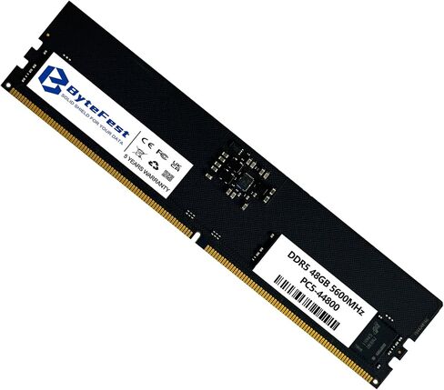 48 جيجابايت DDR5 RAM 5600 ميجا هرتز PC5-44800 CL46 UDIMM 1.1 فولت 288 دبوس يموت على ECC متوافق كمبيوتر مكتبي ترقية وحدة الذاكرة RAM in Kuwait