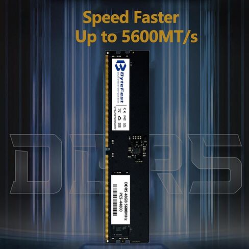 48 جيجابايت DDR5 RAM 5600 ميجا هرتز PC5-44800 CL46 UDIMM 1.1 فولت 288 دبوس يموت على ECC متوافق كمبيوتر مكتبي ترقية وحدة الذاكرة RAM in Kuwait