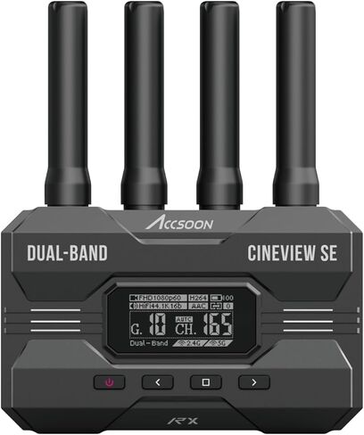 Accsoon CineView SE Multispectrum Wireless HDMI&SDI Video Receiver, 2.4GHz+ 5GHz Dual-Band Transmission, Range of 1200 ft/350m, Latency 0.05s&1080P FHD, Easy to Use-Receiver Only in Kuwait