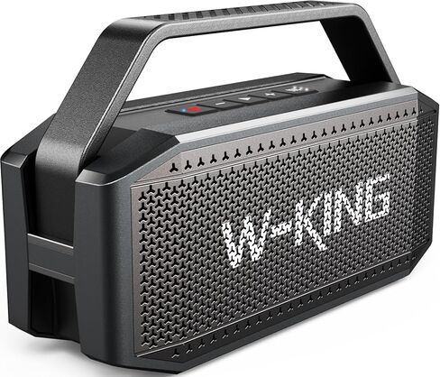 W-KING Bluetooth Speaker, 80W PEAK IPX6 Waterproof Loud Portable Bluetooth Speaker Wireless with 2 Full-Range Drivers/Rich Bass,2 Pairing/30H/U-Disk/TF Card/AUX/EQ, Party Boombox Outdoor Large Speaker in Kuwait