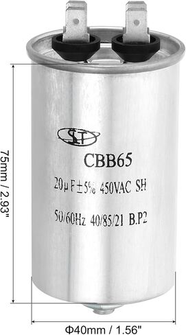PATIKIL 15uF 15MDF 450VAC Run Start Capacitor, Circular CBB65 Run Capacitor with M8 Screws for Fan Starting, Air Conditioner, Washing Machine, Cool Heat Pump Condenser in Saudi Arabia