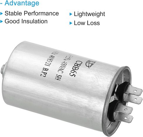 PATIKIL 15uF 15MDF 450VAC Run Start Capacitor, Circular CBB65 Run Capacitor with M8 Screws for Fan Starting, Air Conditioner, Washing Machine, Cool Heat Pump Condenser in Saudi Arabia