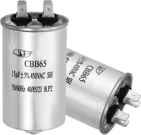 PATIKIL 15uF 15MDF 450VAC Run Start Capacitor, Circular CBB65 Run Capacitor with M8 Screws for Fan Starting, Air Conditioner, Washing Machine, Cool Heat Pump Condenser in Saudi Arabia