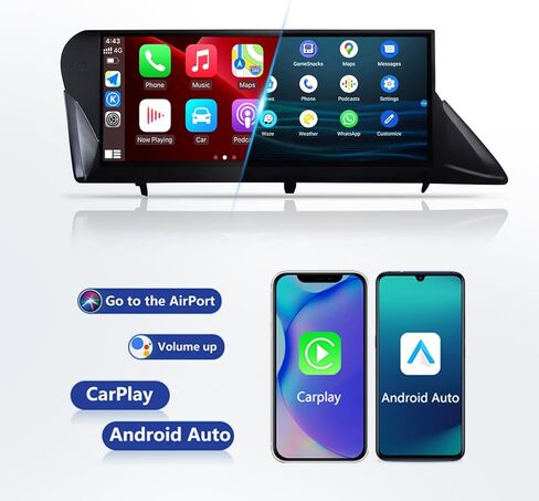 نظام Android 13 10.25 بوصة شاشة تعمل باللمس راديو سيارة ستيريو لكزس RX300 RX350 RX450H 2012-2014 وحدة رأس CarPlay BT مدمجة 4 جيجابايت ذاكرة الوصول العشوائي + 64 جيجابايت ROM (2012-2014 ماوس Sqaure) in Kuwait