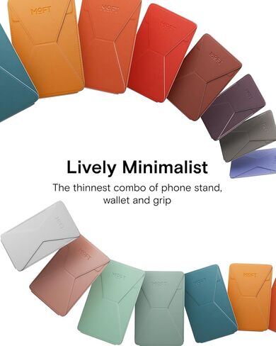 MOFT Phone Stand, Adhesive Card Holder Fits 2-3 Cards, Slim & Portable Leather Phone Wallet, 2 Viewing Angles, RFID Blocking, Compatible with iPhone, Galaxy and Most Smartphones- Seafoam in Saudi Arabia