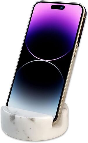 Luxurious Marble Phone Stand,Marble Phone Holder for Cellphone Tablet,Marble Phone Stand for Kitchen,Bedroom,Bathroom,Real Stone Solid Marble Phone Stands-Beige in Saudi Arabia