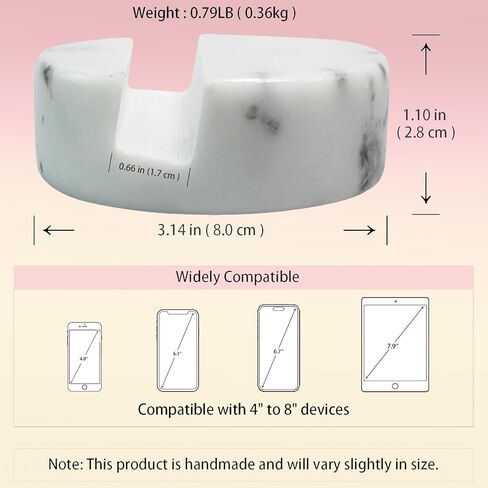 Luxurious Marble Phone Stand,Marble Phone Holder for Cellphone Tablet,Marble Phone Stand for Kitchen,Bedroom,Bathroom,Real Stone Solid Marble Phone Stands-Beige in Saudi Arabia