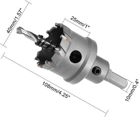40mm Carbide Hole Cutter, TCT Hole Saws,Tungsten Carbide Tipped Hole Cutter for 5mm Stainless Steel Sheet Metal,Metal Plate, Aluminum (1 Pcs) in Saudi Arabia