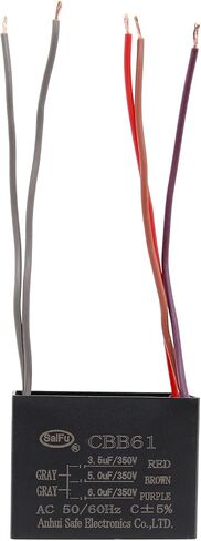 CBB61 Capacitor 4.5uf+6uf+6uf 350V AC Ceiling Fan 4 Wire 50/60Hz for Starting Electric Fan Generator Pump Motor in Saudi Arabia