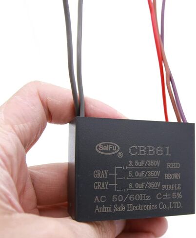 CBB61 Capacitor 4.5uf+6uf+6uf 350V AC Ceiling Fan 4 Wire 50/60Hz for Starting Electric Fan Generator Pump Motor in Saudi Arabia