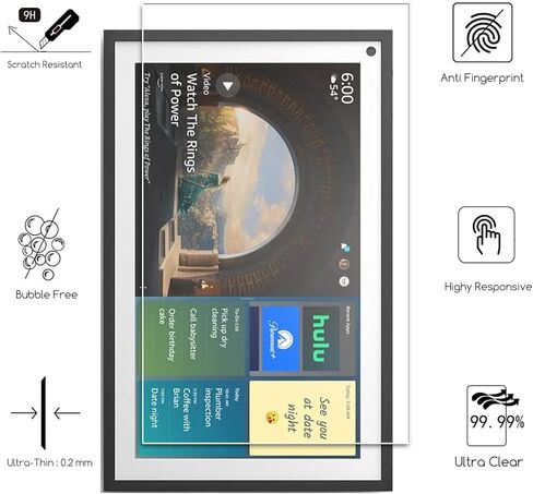 KEANBOLL (2 Pack) Designed for Echo Show 15 Screen Protector, Tempered Glass Shield-Ultra Clear & 9H Hardness in Saudi Arabia