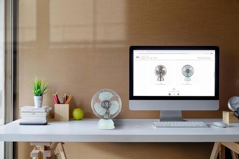 Good Housekeeping 92512 مروحة USB معدنية بالكامل مقاس 5 بوصات مع تذبذب من النيكل المصقول in Kuwait