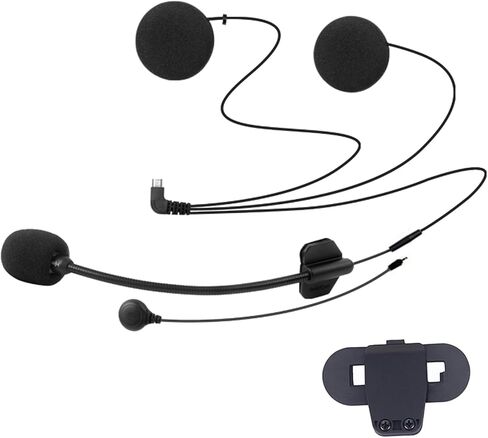 FreedConn ميكروفون سماعة رأس كابل ناعم ومشبك ملحق لسلسلة T-COMVB وT-COMSC خوذة دراجة نارية بلوتوث البيني دراجة نارية الاتصال الداخلي (8 دبوس) in Kuwait
