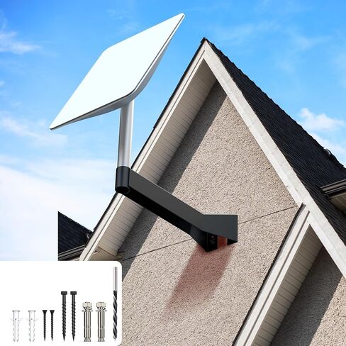 Starlink Mounting Kit, Starlink Long Wall Mount Bracket for Satellite Internet - Durable Long Arm, Easy Installation, Weather-Resistant Design, Compatible with V2 Starlink in Kuwait