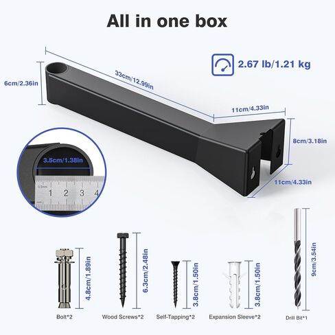 Starlink Mounting Kit, Starlink Long Wall Mount Bracket for Satellite Internet - Durable Long Arm, Easy Installation, Weather-Resistant Design, Compatible with V2 Starlink in Kuwait