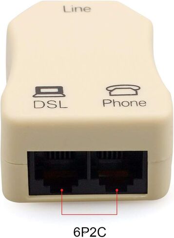 In-line DSL Splitter Adapter with Noise Filter for Telephone Phone Fax Accessory (Pack of 2) in Saudi Arabia