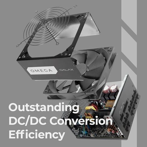 GALAX OMEGA GLX1000 PSU (2024) - 1000 Watt- 80+ Gold Certified/Cybenetics Platinum/Fully Modular/Sleeved Cables/ATX 3.0 Gaming Power Supply (1st & ONLY Double Certification Brand) in Saudi Arabia
