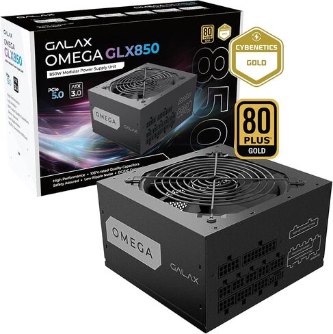 GALAX OMEGA GLX1000 PSU (2024) - 1000 Watt- 80+ Gold Certified/Cybenetics Platinum/Fully Modular/Sleeved Cables/ATX 3.0 Gaming Power Supply (1st & ONLY Double Certification Brand) in Saudi Arabia