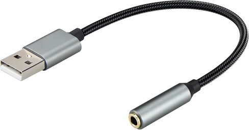 USB to 3.5mm Jack Audio Adapter supports mic, PS4 Laptop Desktop Computer USB Sound Card in Saudi Arabia