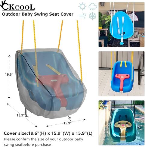 غطاء مقعد متأرجح للأطفال الصغار في الهواء الطلق لمقعد الأطفال المتأرجح Little Tikes/Stpe2، غطاء أرجوحة للأطفال في الهواء الطلق، مجموعة واسعة من الألوان والأنماط اللطيفة، رمادي in Kuwait