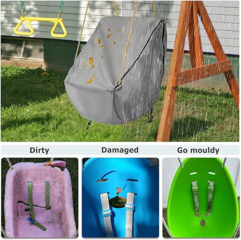 غطاء مقعد متأرجح للأطفال الصغار في الهواء الطلق لمقعد الأطفال المتأرجح Little Tikes/Stpe2، غطاء أرجوحة للأطفال في الهواء الطلق، مجموعة واسعة من الألوان والأنماط اللطيفة، رمادي in Kuwait