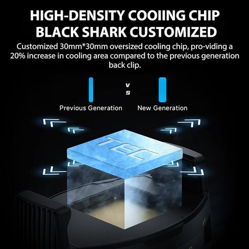 مبرد للهاتف الخلوي Black Shark Fun Cooler 4، مروحة كبيرة بقدرة 15 وات 4010 | انخفاض درجات الحرارة بما يصل إلى 30 درجة مئوية | أضواء RGB | مروحة تبريد مشعاع مقاس 30 مم × 30 مم لنظام iOS/Android باللون الأسود in Kuwait